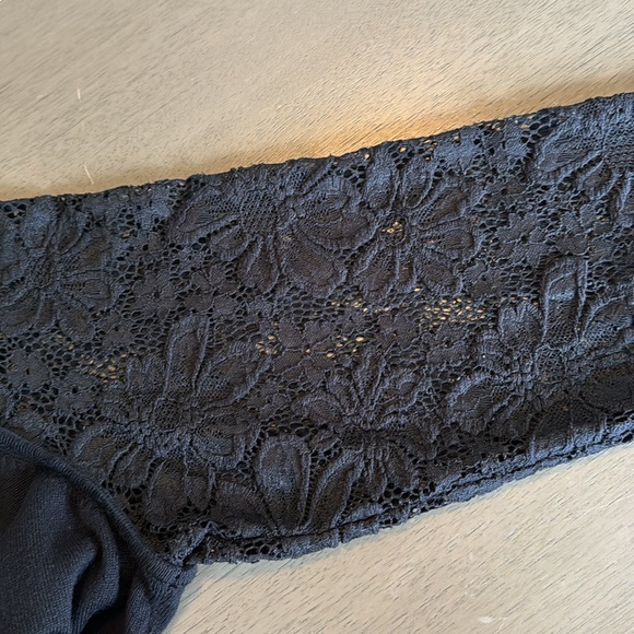 Calvin Klein Sweater Dress w Lace Sleeves - Picture 10 of 11